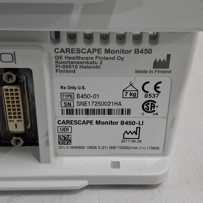 GE Healthcare GE Healthcare Carescape B450 Critical Care Patient Monitor Patient Monitors reLink Medical