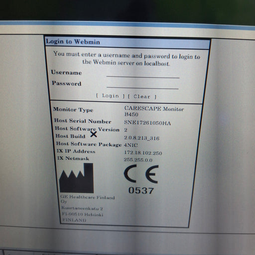 GE Healthcare GE Healthcare Carescape B450 Neonatal Care Patient Monitor Patient Monitors reLink Medical