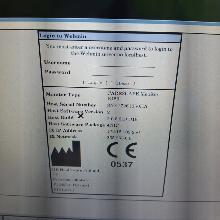 GE Healthcare GE Healthcare Carescape B450 Neonatal Care Patient Monitor Patient Monitors reLink Medical