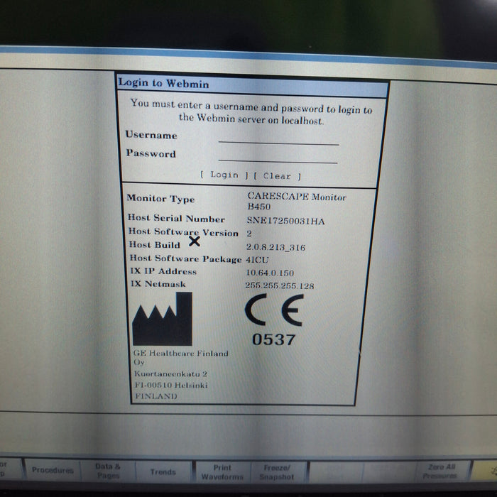 GE Healthcare GE Healthcare Carescape B450 Critical Care Patient Monitor Patient Monitors reLink Medical