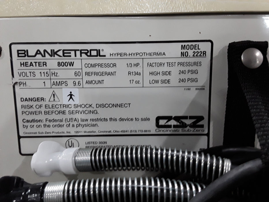 Cincinnati Sub-Zero CSZ Blanketrol II Hyper/Hyporthermia Unit