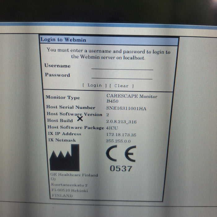 GE Healthcare GE Healthcare Carescape B450 Critical Care Patient Monitor Patient Monitors reLink Medical