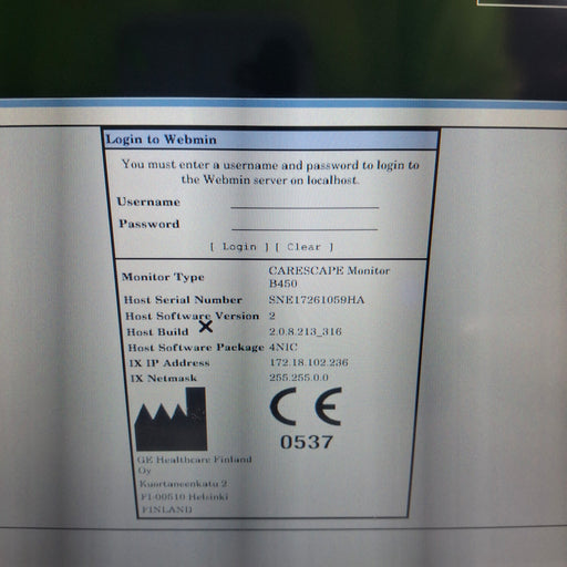 GE Healthcare GE Healthcare Carescape B450 Neonatal Care Patient Monitor Patient Monitors reLink Medical
