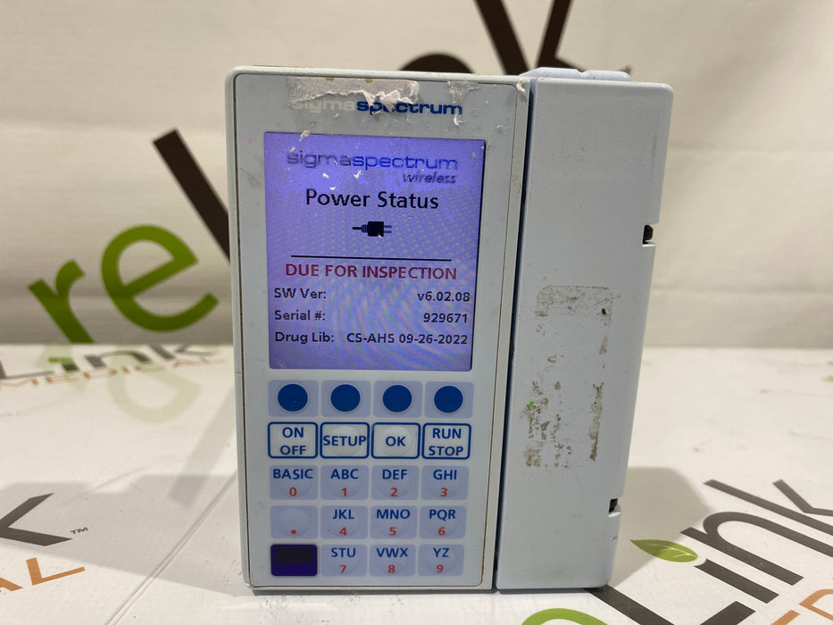 Baxter Sigma Spectrum 6.02.08 without Battery Infusion Pump