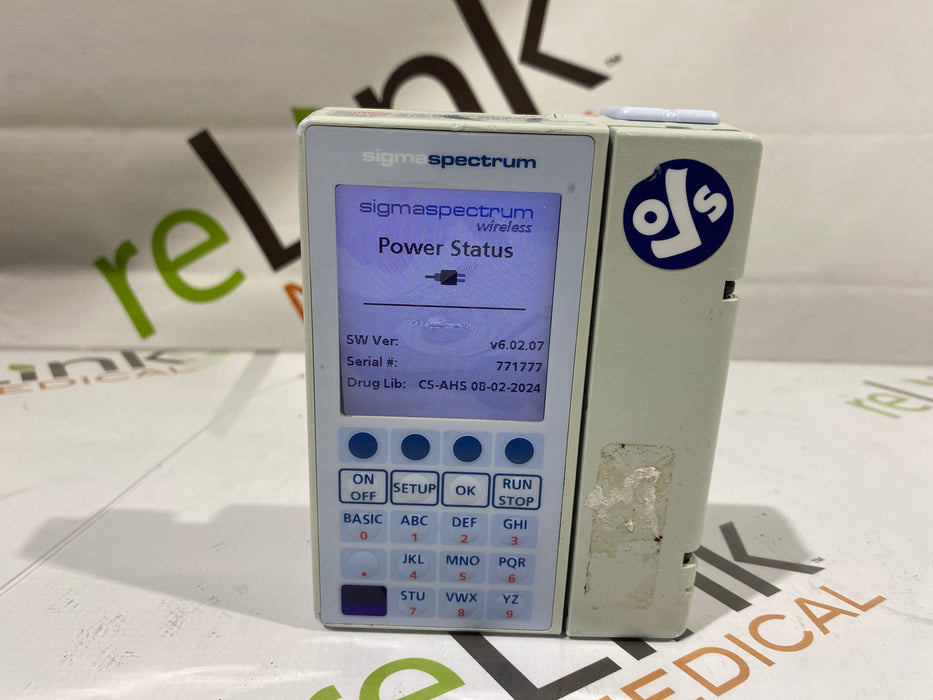 Baxter Sigma Spectrum 6.02.07 without Battery Infusion Pump