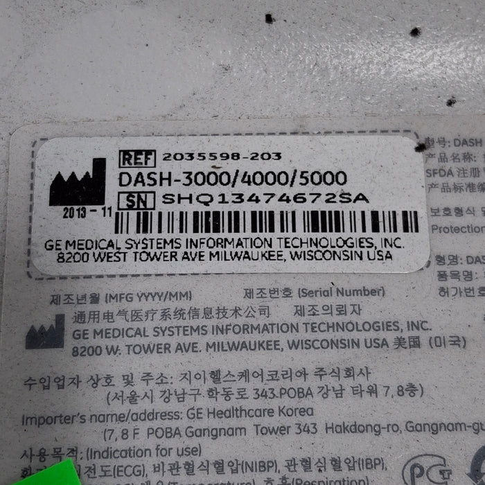 GE Healthcare GE Healthcare Dash 4000 - GE/Nellcor SpO2 Patient Monitor Patient Monitors reLink Medical