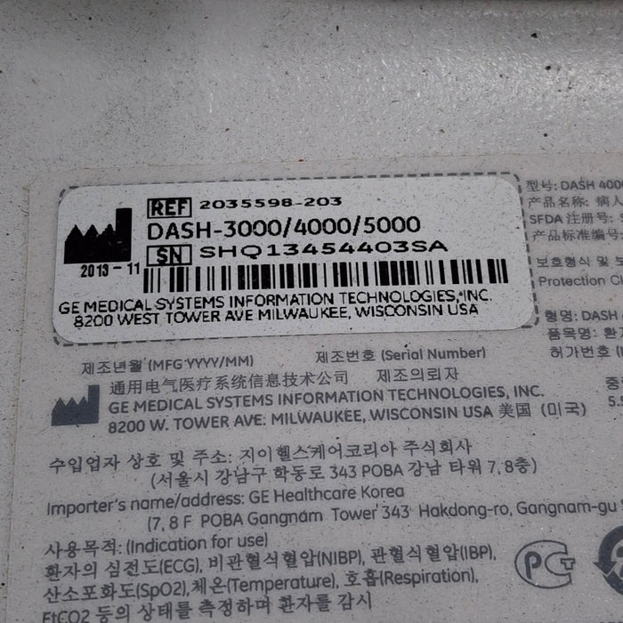 GE Healthcare GE Healthcare Dash 4000 - GE/Nellcor SpO2 Patient Monitor Patient Monitors reLink Medical