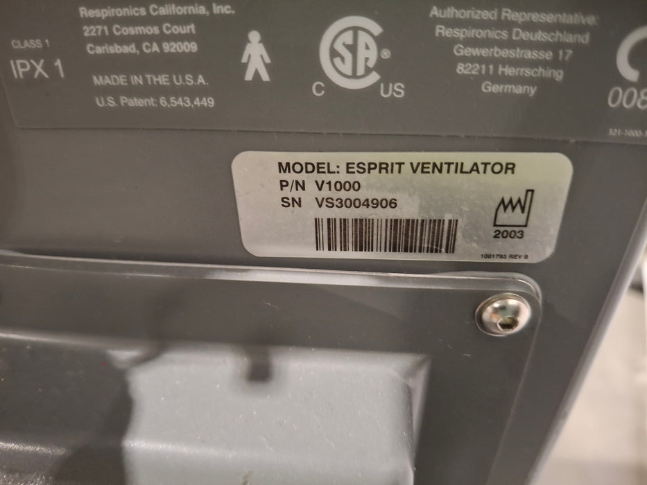 Respironics Esprit Ventilator