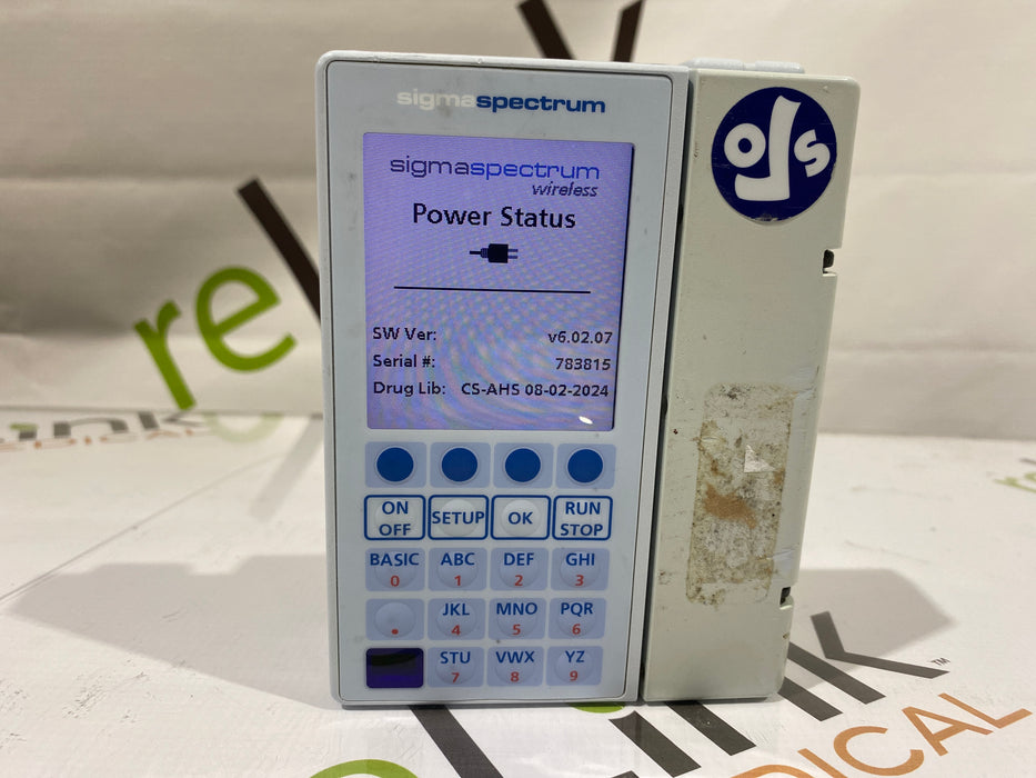 Baxter Sigma Spectrum 6.02.07 without Battery Infusion Pump