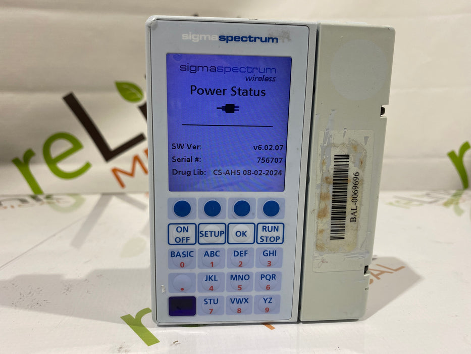 Baxter Sigma Spectrum 6.02.07 without Battery Infusion Pump
