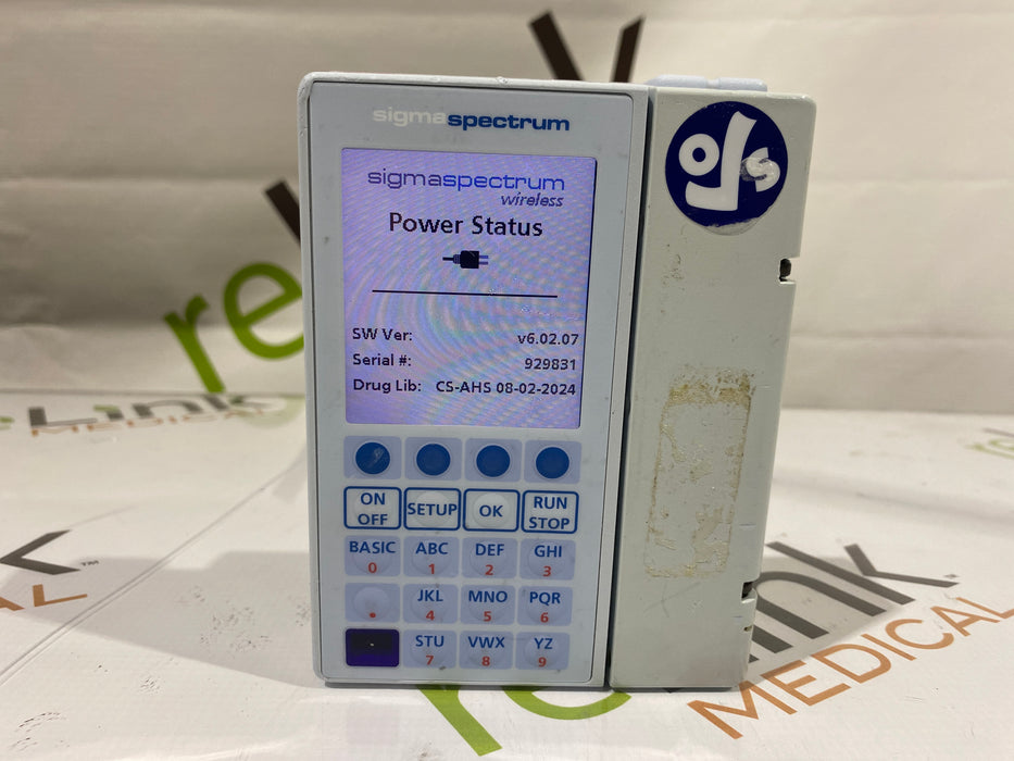 Baxter Sigma Spectrum 6.02.07 without Battery Infusion Pump