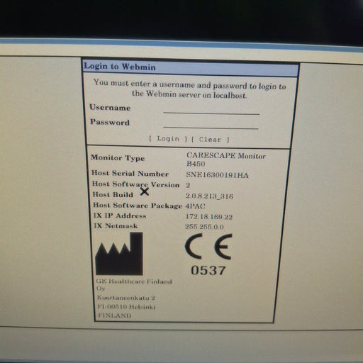 GE Healthcare GE Healthcare Carescape B450 Post Anesthesia Care Patient Monitor Patient Monitors reLink Medical