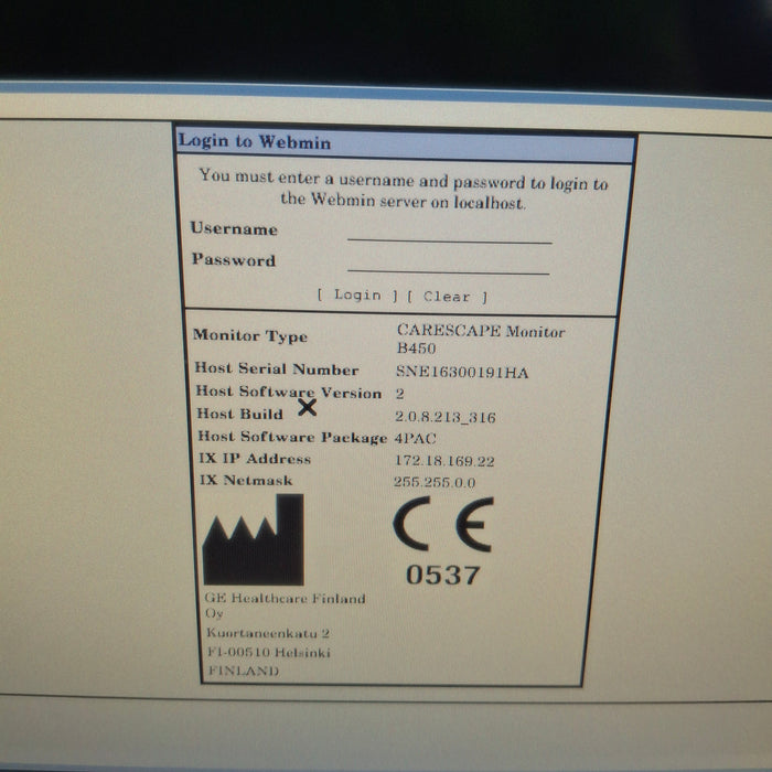 GE Healthcare GE Healthcare Carescape B450 Post Anesthesia Care Patient Monitor Patient Monitors reLink Medical