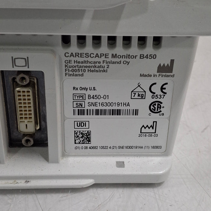 GE Healthcare GE Healthcare Carescape B450 Post Anesthesia Care Patient Monitor Patient Monitors reLink Medical