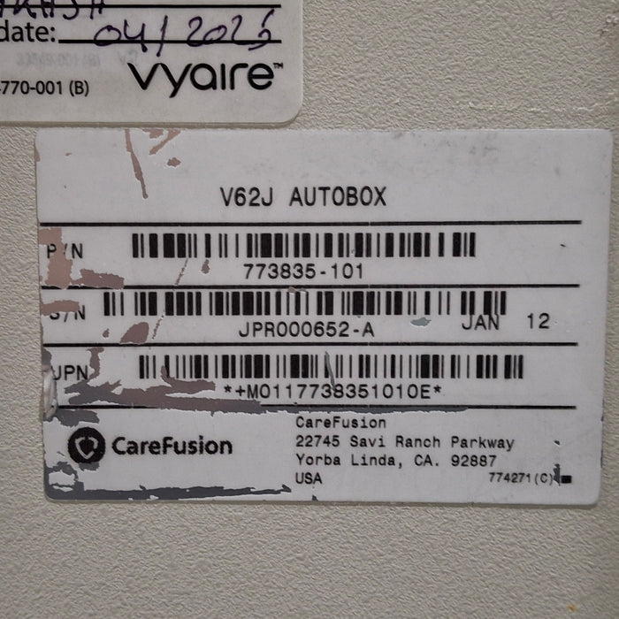 SensorMedics SensorMedics VMax V62J Plethysmograph Respiratory reLink Medical