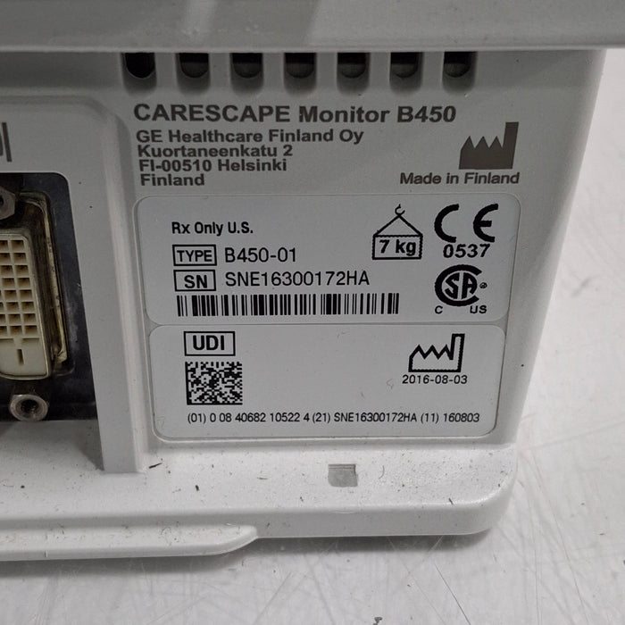 GE Healthcare GE Healthcare Carescape B450 Post Anesthesia Care Patient Monitor Patient Monitors reLink Medical