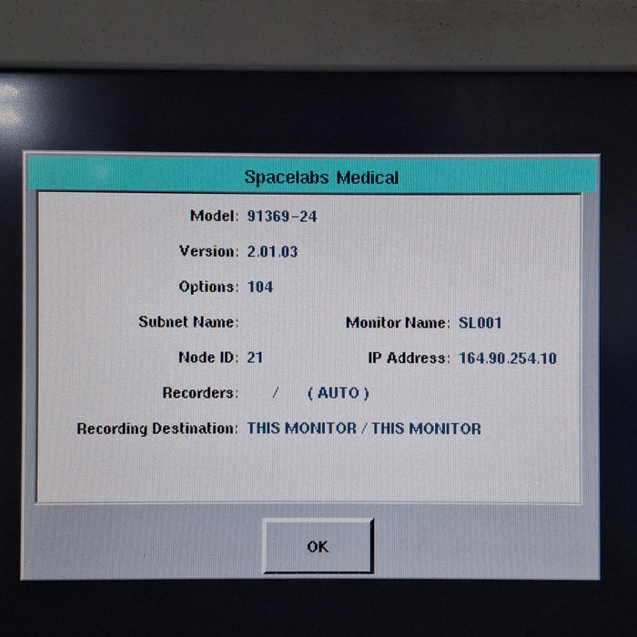 Spacelabs Healthcare Ultraview SL 91369 Monitor