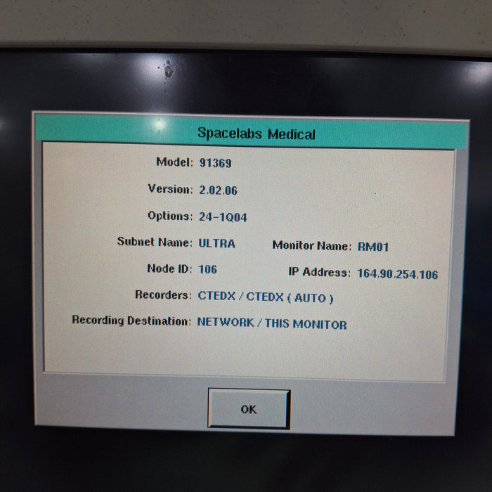 Spacelabs Healthcare Ultraview SL 91369 Monitor