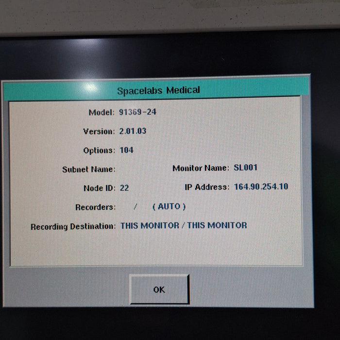 Spacelabs Healthcare Ultraview SL 91369 Monitor
