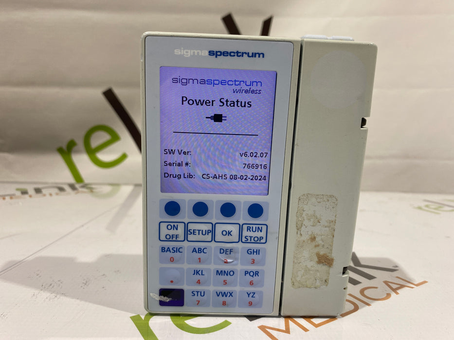 Baxter Baxter Sigma Spectrum 6.02.07 without Battery Infusion Pump Infusion Pump reLink Medical