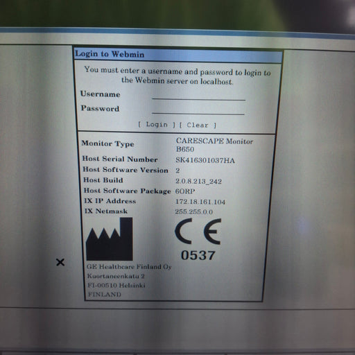 GE Healthcare GE Healthcare Carescape B650 Patient Monitor Patient Monitors reLink Medical