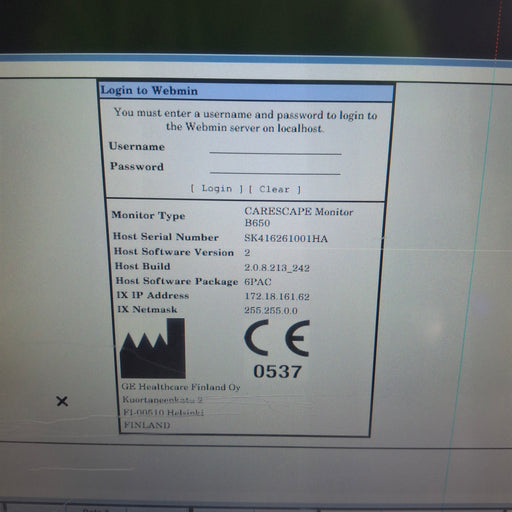 GE Healthcare GE Healthcare Carescape B650 Post Anesthesia Care Patient Monitor Patient Monitors reLink Medical