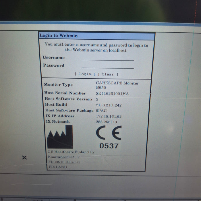 GE Healthcare GE Healthcare Carescape B650 Post Anesthesia Care Patient Monitor Patient Monitors reLink Medical