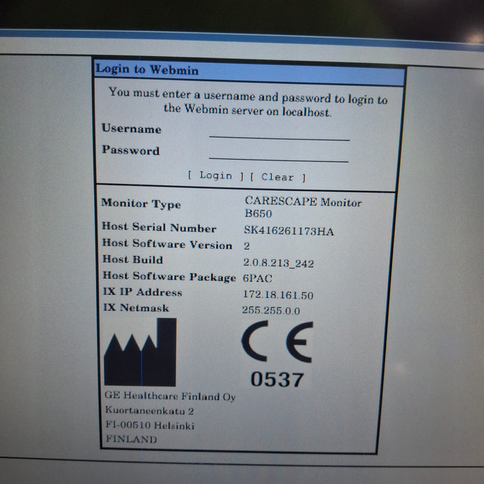 GE Healthcare GE Healthcare Carescape B650 Post Anesthesia Care Patient Monitor Patient Monitors reLink Medical