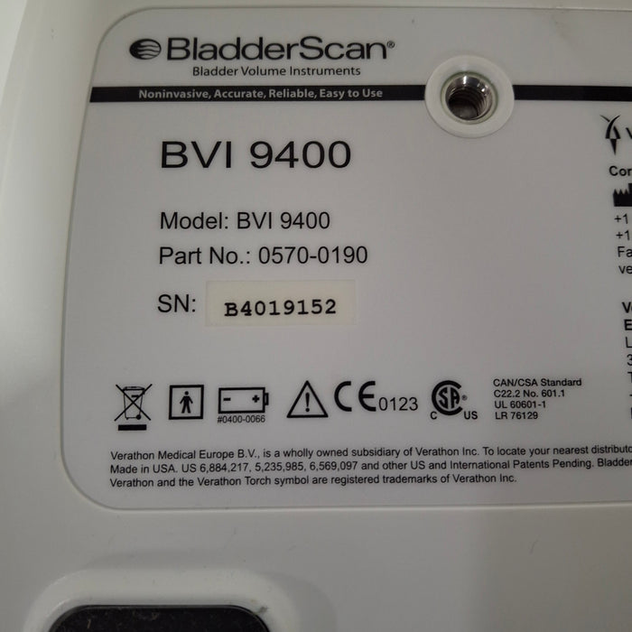 Verathon Medical, Inc BVI 9400 Bladderscan