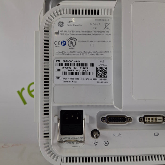 GE Healthcare GE Healthcare B125 Patient Monitor Patient Monitors reLink Medical