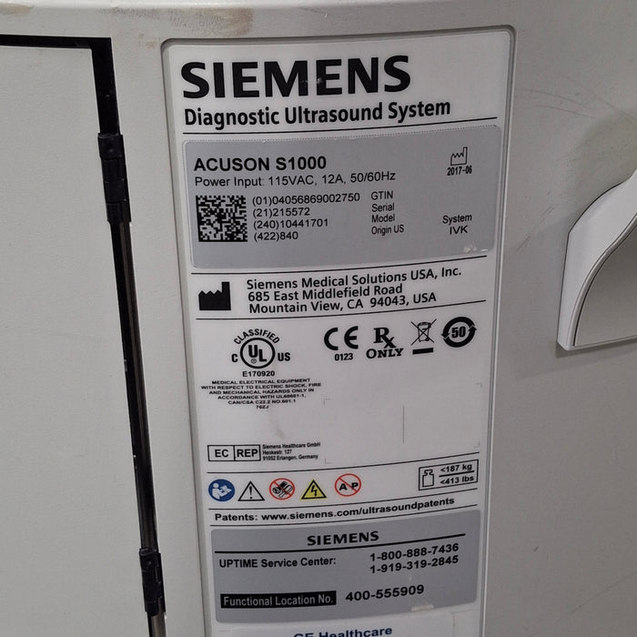 Siemens Acuson S1000 Ultrasound