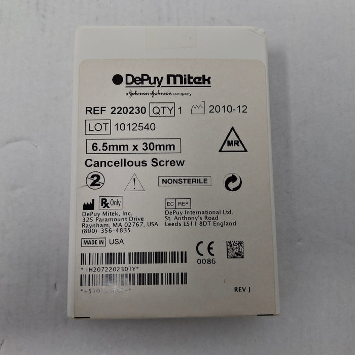 DePuy Mitek 220230 6.5mm x 30mm Cancellous Screw