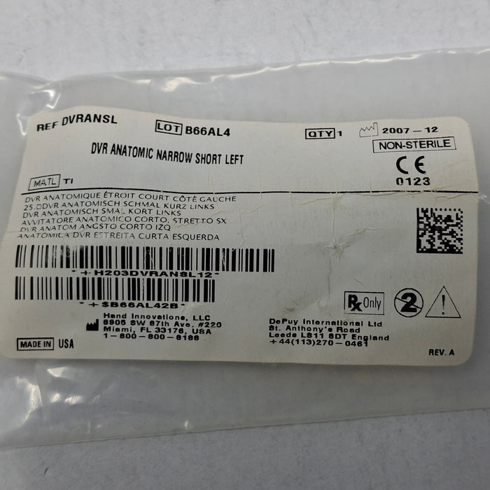 DePuy DePuy DVRANSL DVR Anatomic Narrow Short Left Surgical Instruments reLink Medical