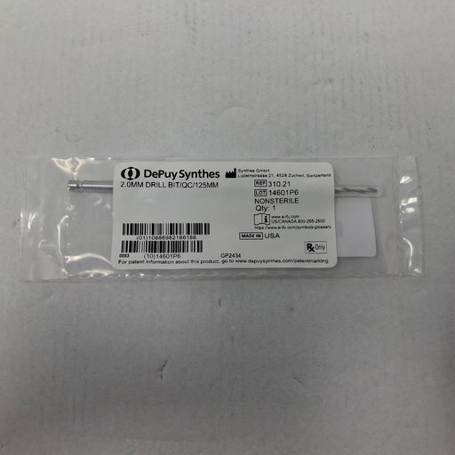 DePuy DePuy 310.21 2.0mm Drill Bit/QC/125mm Surgical Instruments reLink Medical