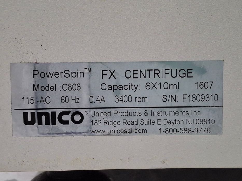 Unico PowerSpin FX Centrifuge