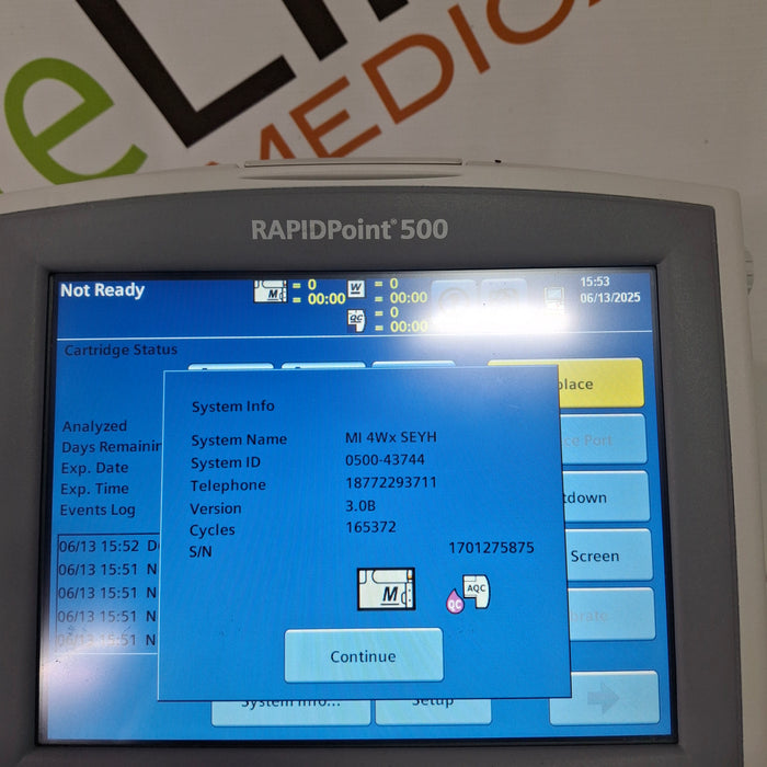 Siemens Siemens Rapidpoint 500 Blood Gas Analyzer Clinical Lab reLink Medical