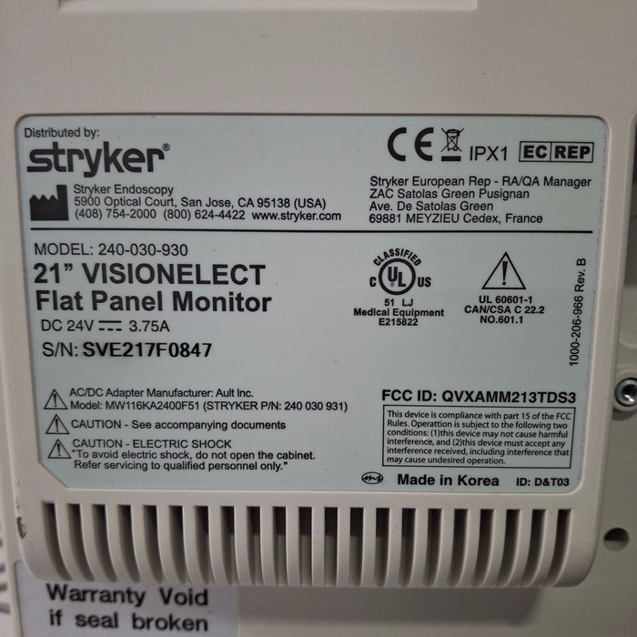 Stryker 21" VisionElect HD Monitor