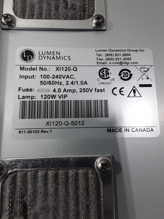 Lumen Dynamics Lumen Dynamics X-Cite Series 120 XL Fluorescence Illumination System Lab Microscopes reLink Medical