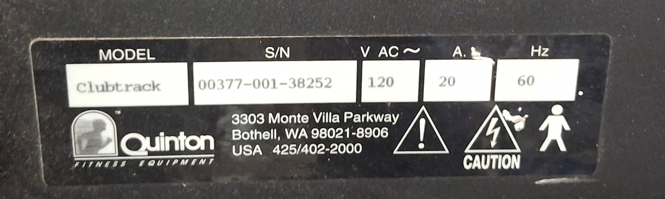 Quinton Quinton Clubtrack Treadmill Cardiology reLink Medical
