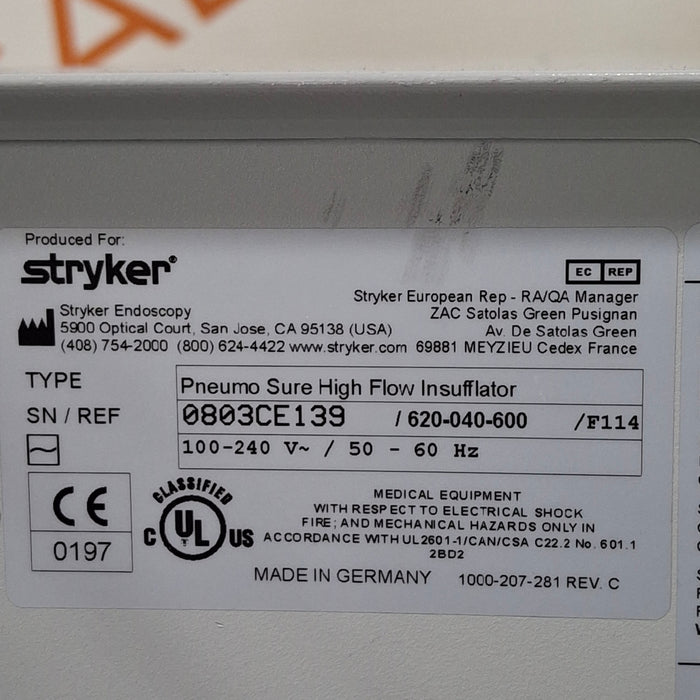 Stryker 45L Pneumo Sure XL Insufflator