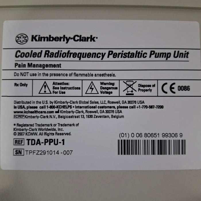 Kimberly-Clark Kimberly-Clark Cooled Radiofrequency Peristaltic Pump Unit Surgical Equipment reLink Medical