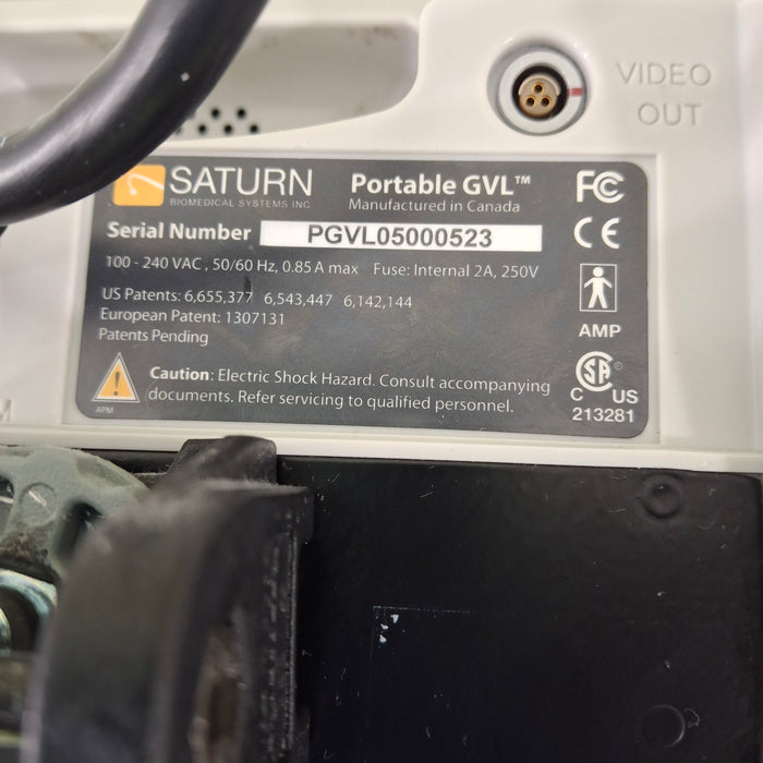 Saturn Biomedical Systems Inc Portable GVL Video Laryngoscope System