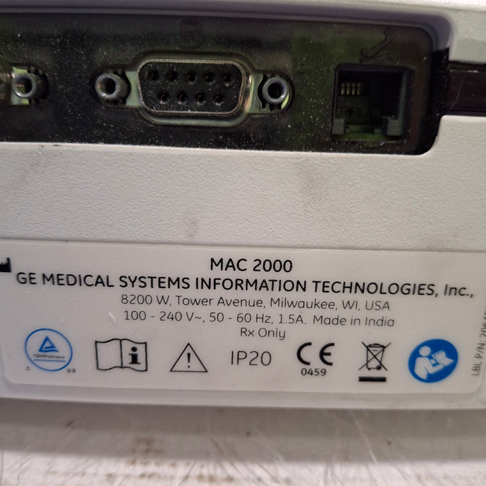 GE Healthcare GE Healthcare MAC 2000 ECG Cardiology reLink Medical