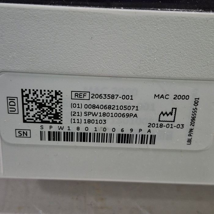 GE Healthcare GE Healthcare MAC 2000 ECG Cardiology reLink Medical