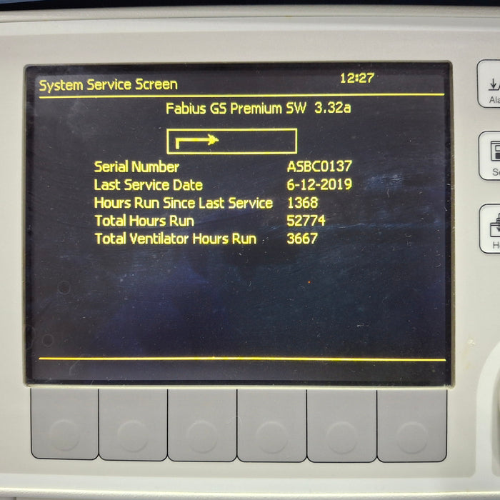 System Service Screen