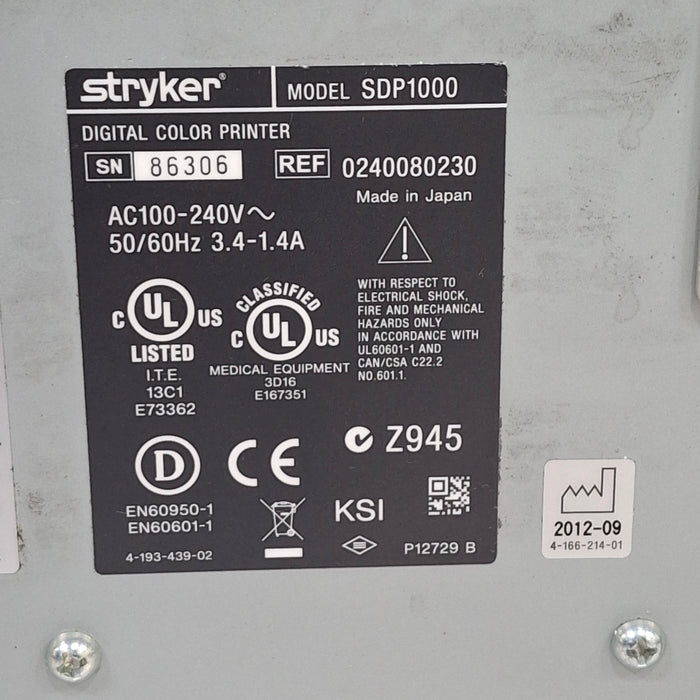 Stryker SDP1000 Digital Color Printer