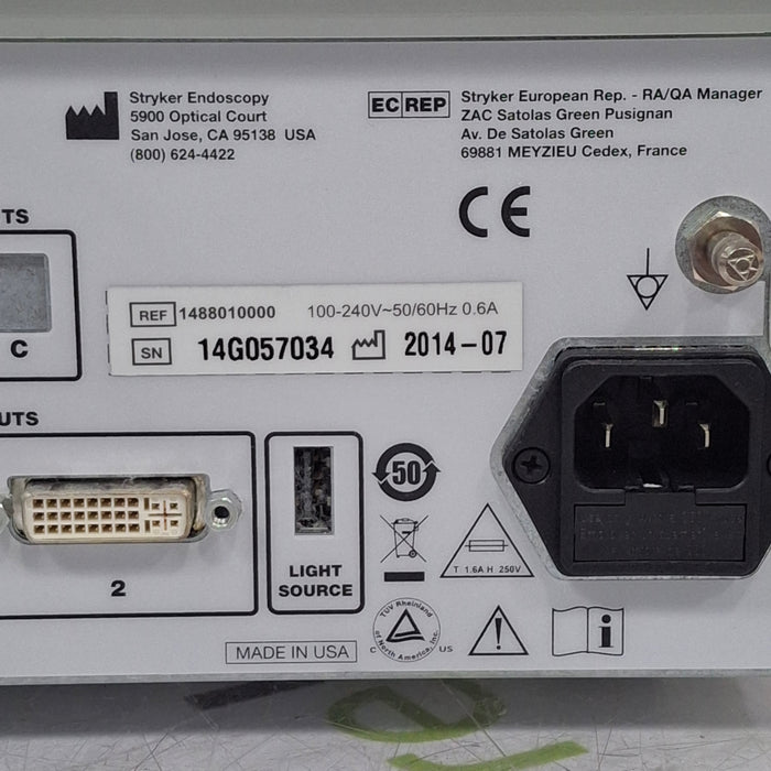 Stryker Stryker 1488HD Camera Control Unit Rigid Endoscopy reLink Medical