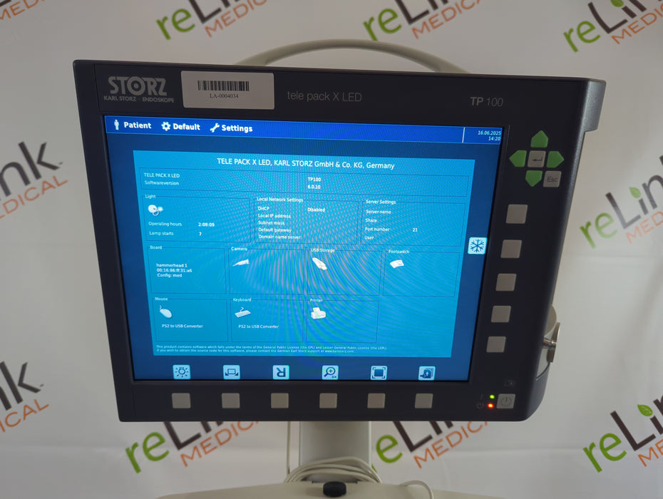 Karl Storz TP 100 Tele Pack X LED Endoscopy System