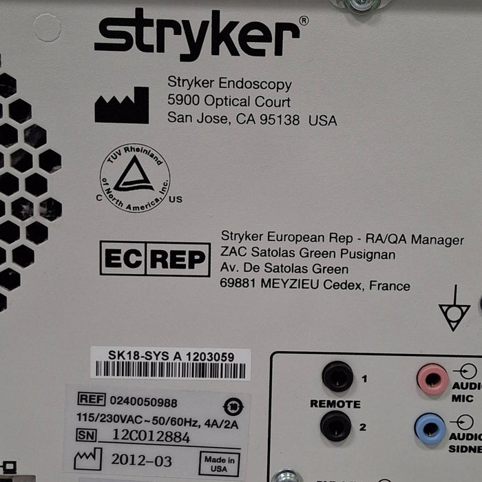 Stryker Stryker 240-050-988 SDC Ultra HD Information System Rigid Endoscopy reLink Medical