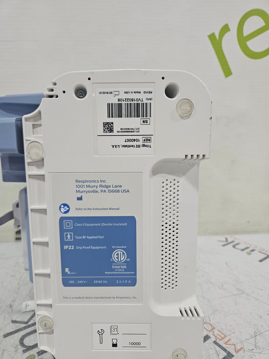 Respironics Trilogy 202 Ventilator